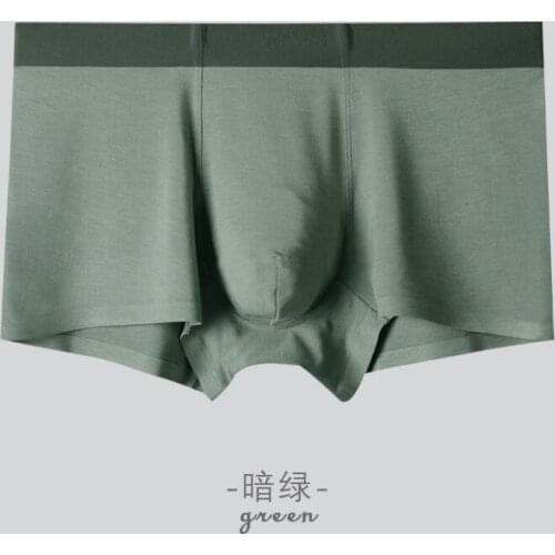 2021 New Mens 4pcs/Lot Men Underwear Boxer Shorts Panties Solid Shorts Underpants Men Cotton Breathable Mid Waist Shorts Men