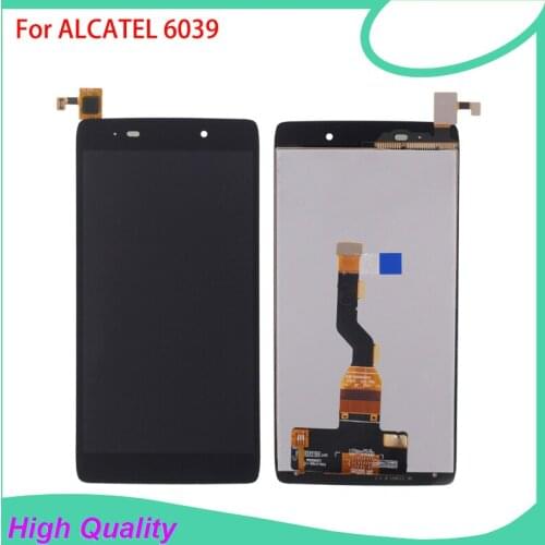 HotSelling LCD Display For Alcatel 6039 6039A 6039K 6039Y Touch Screen BlackColor 100%Guarantee Mobile Phone LCDs
