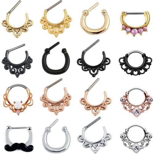 1PC Copper Piercing Nariz Titanium Shaft Helix Piercings Tragus Piercings Nose Rings Daith Piercings Body Jewelry Septum Clicker