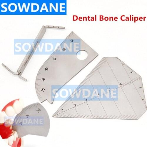 1pc New Dental Surgical Bite Gauge Implant Bone Caliper Mouth Gag Opening Capacity Measuring Ruler Stainless Steel Autoclavable