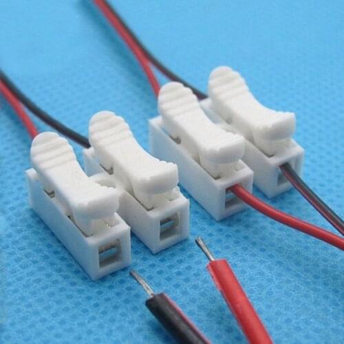 30PCS/lot Quick Splice Lock Wire Connectors CH2 2Pins Electrical Cable Terminals 20x17.5x13.5mm