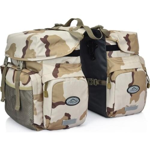 50L Bike Panniers Bag Waterproof Rear Seat Bicycle Bag Trunk Bags Saddle Bag with Rain Cover For Travel Camping