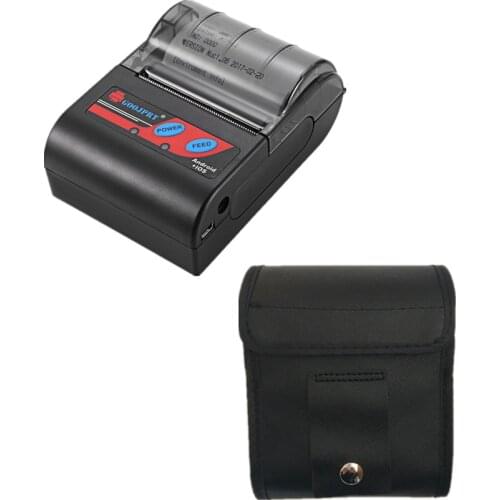 GOOJPRT Mini Portable Bluetooth Wireless Thermal Receipt Printer Mobile Bill Printers with PU Case Bag EU US UK Plugs 58mm Paper