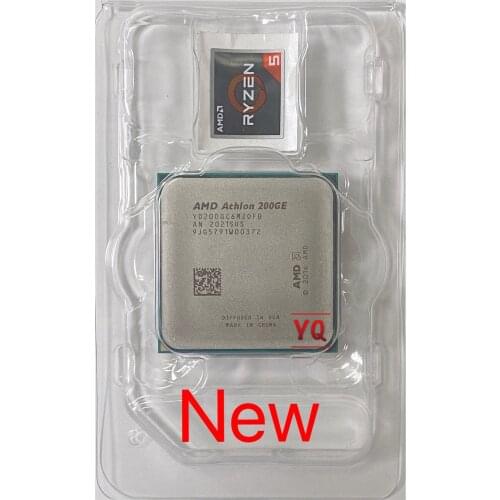 AMD Athlon 200GE X2 200GE Dual-Core Quad-Thread 3.2GHz CPU Processor YD200GC6M2OFB / YD20GGC6M2OFB Socket AM4 new no cooler