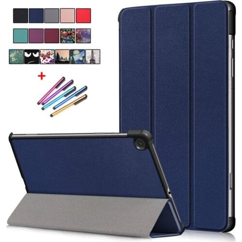 Case For Funda Samsung Galaxy Tab S6 Lite Case P610 P615 Tri-Fold Leather Stand Tablet Cover For Galaxy Tab S6 Lite Case + Gift