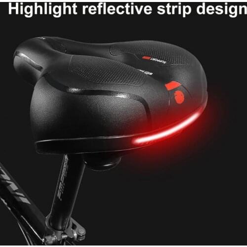 Mountain Bike Saddle Cover Cycling Breathable Reflective Strip Faux Leather Bike Saddle Seat Pad Cushion Mat Bicycle Saddle Seat
