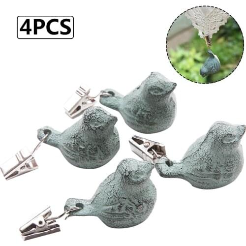 Bird Picnic Cast Iron Pendant Tablecloth Weights Windproof Clip Outdoor Picnic Blanket Sinker for Outdoor Garden Party Picnic