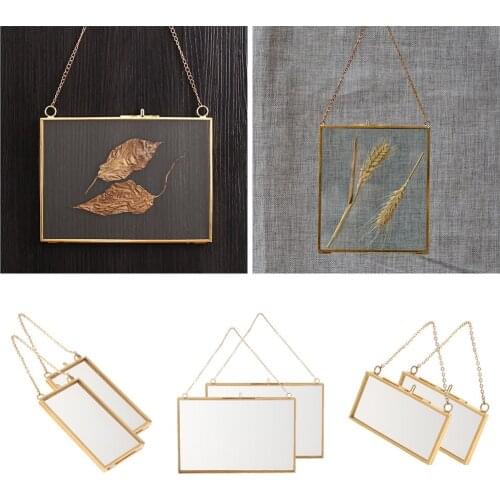6 Pieces Dual Side Hanging Photo Picture Frame Plant Specimen Frame