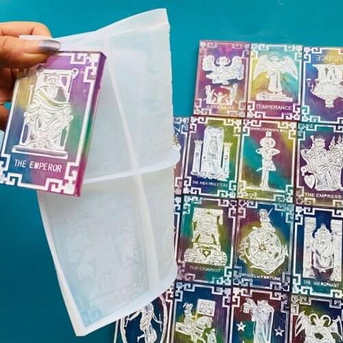 Taluo Card Resin Mold Silicone Mold for Resin Casting Epoxy Molds for DIY Personalized Taluo Card Games Resin Jewelry