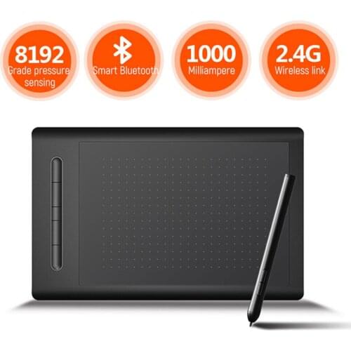 Bluetooth Graphics Tablet 2.4G Professional 8192 Levels Art Drawing Digital Writing Tablet Support Phone Windows Mac
