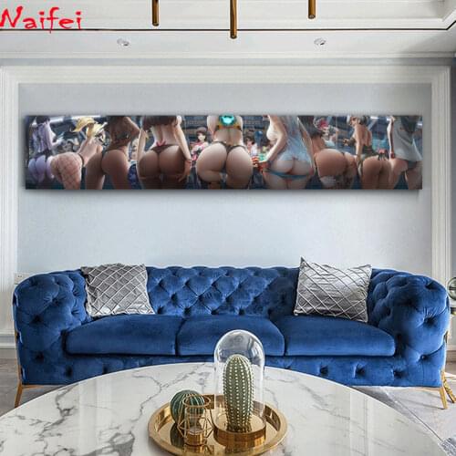 Large Size Sexy Anime Girl Pictures DIY Diamond Painting 5d full square round diamond Embroidery Handicraft Art Home Decor