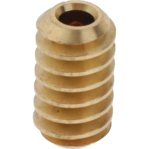 Brass Worm Gear Wheel Worm Gear Shaft Kits 0.5 Modulus Hole 3mm Dia 6.7mm