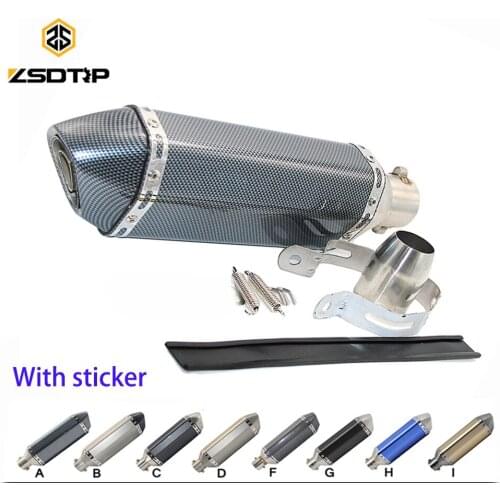 ZSDTRP Motorcycle Scooter Modified Exhaust Muffler Pipe case for Ak Yoshi racing motor many type to choice