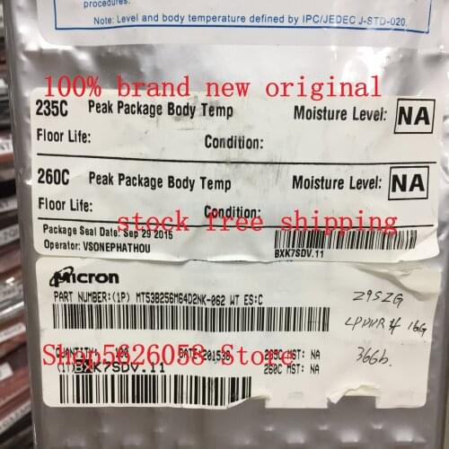 MT53B256M64D2NK-062 WT ES:C Z9SZG MT53D512M64D4HR-053 WT:D D9VKN BGA 100% new original 1PCS/LOT STOCK