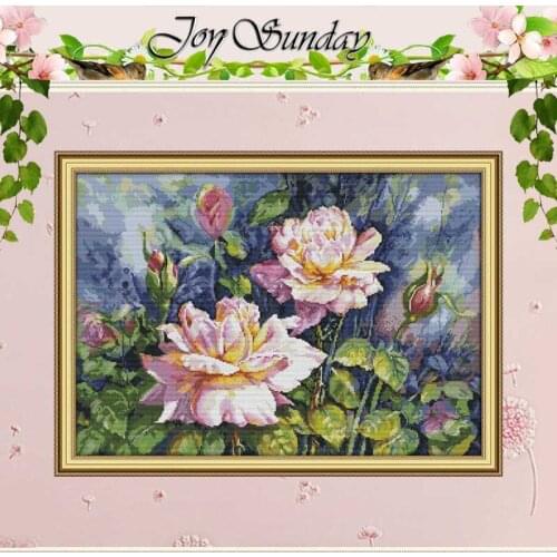 Vintage rose patterns counted Cross Stitch 11CT 14CT Cross Stitch Set Wholesale DIY Cross-stitch Kit Embroidery Needlework