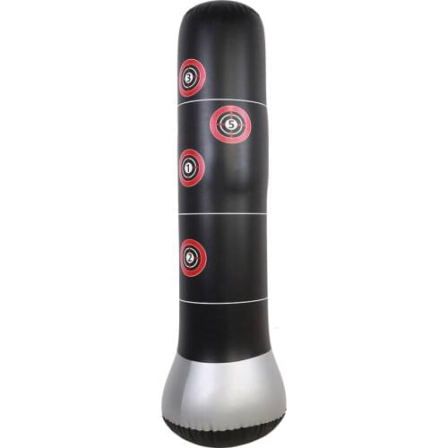 Inflatable Boxing Bag Training Fitness PVC Boxing Pressure Relief Training Tumbler Punching Bag with Air Inflator Pump