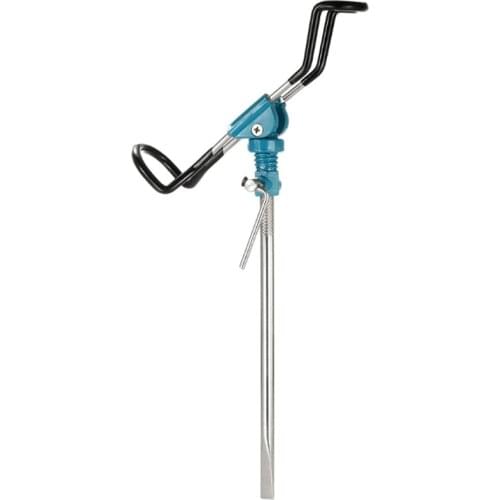 Stainless Steel Fishing Rod Pole Ground insert Bracket Support Foldable Stand