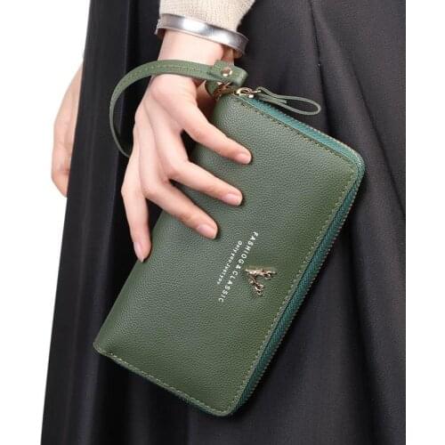 New 2019 Womens Fashion Style Wallets Large Capacity Purse Coin Pocket Female Card Holder Leather Clutch Folding Women Wallet