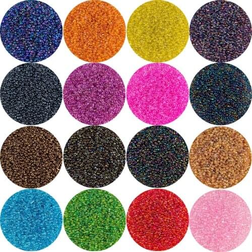 MH Fashion Glass Colorful Rice Beads 2mm Multi-Color Loose Beads Usedfor DIY Handmade Bracelet Necklace Beaded Accessories