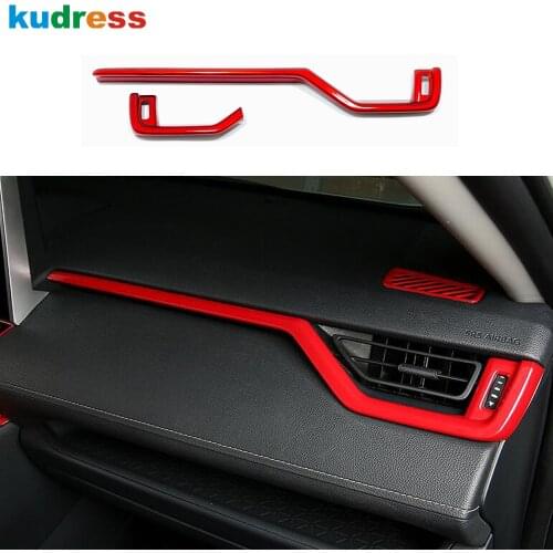 For Toyota RAV4 RAV 4 2019 2020 2021 Carbon Fiber Interior Center Console Panel Cover Trim Car Accessories 2pcs Left Hand Drive