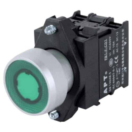 PB1L-11D/g31 101257870 PB1L metallized flat head with lamp combination button 22mm 1NO+1NC