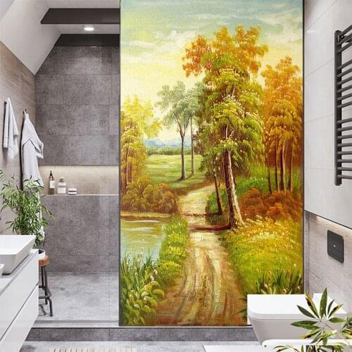 Window Film Privacy Painting Non Adhesive Glass Sticker Sun Protection Heat Control Window Coverings Window Tint for Homedecor