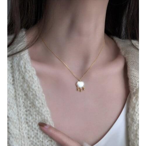 925 Sterling Silver Simple Accessories with Cool Non-Mainstream High-Grade Clavicle Chain Locket Tassel Necklace for Women Gift