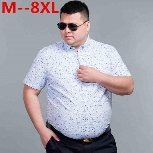 Plus size 10XL 9XL 8XL 6XL 5XL Fashion Mens Short Sleeve Hawaiian Shirt Summer Casual Floral Shirts For Men