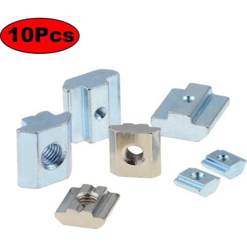T Block Square Nuts M3 M4 M5 M6 M8 M10 Slot T Nut Sliding Hammer Nut for 2020 3030 4040 Fastener Aluminum Profile