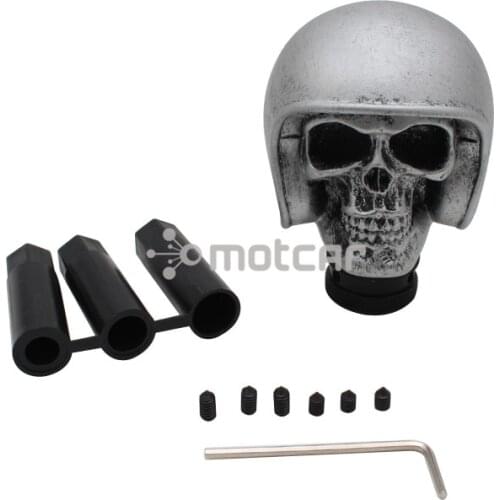 Universal Skull Helmet Ball Style Car Manual Gear Shift Knob Stick Shift Lever Transmission Gear Shift Knob Shifter Lever