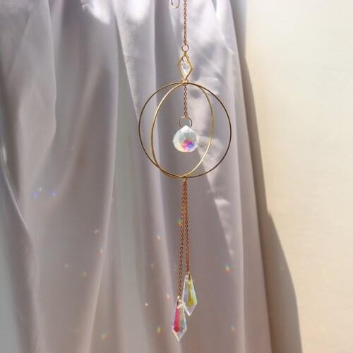 Hanging Crystals Prism Sun Catchers Rainbow Maker Chandelier Crystal Pendant Drops DIY Ornament Craft Home Wedding Decor