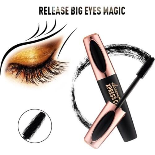 Waterproof Long Lasting 4D Lash Mascara Silk Fiber Curling Eyelash Extension Black Thick Lengthening Cream Makeup Cosmetic 10CM