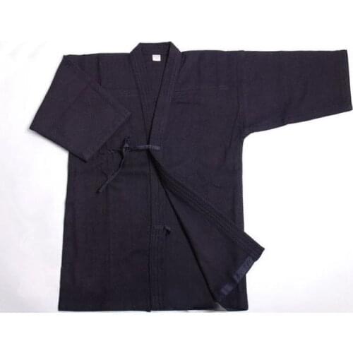 2color pure cotton UNISEX martial arts hakama Kendo uniforms tops kung fu jacket hapkido suits