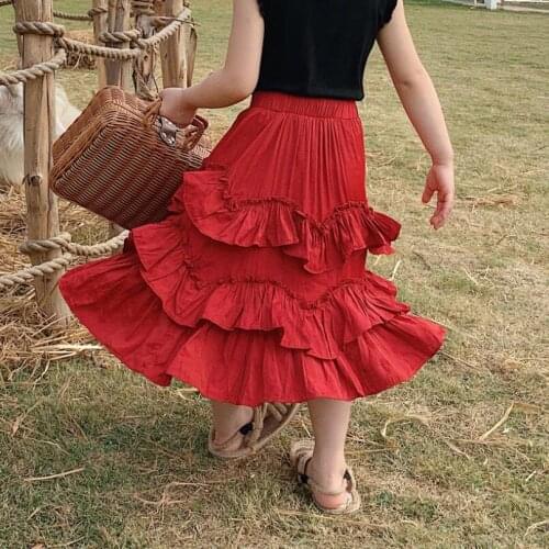 2020 Baby Toddler Tutus Girl Cake Skirts Long Children Clothes Girls Tutu Skirt Princess Ruffles Skirt Kids Party Costume JW5234