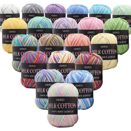 2020 Winter Soft Silk Milk Cotton Yarn For Knitting Baby Wool Yarn Hand Knitted Blanket Sweater Scarf Doll Crochet Chunky Yarn