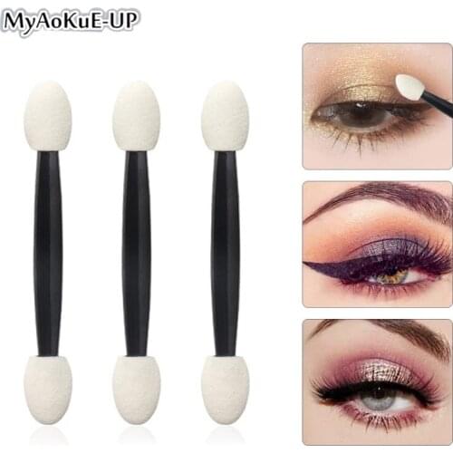 25 EyeShadow Brush Applicator Professional Makeup Sponge Stick Cosmetic Brush Double-end Eye shadow Brush For Women Makeup Tool