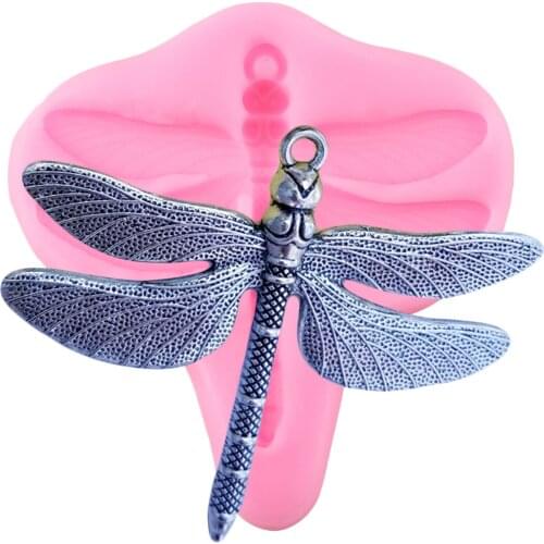 3D Craft Dragonfly Silicone Mold Cupcake Topper Fondant Cake Decorating Tools Chocolate Gumpaste Mould Candy Clay Resin Moulds