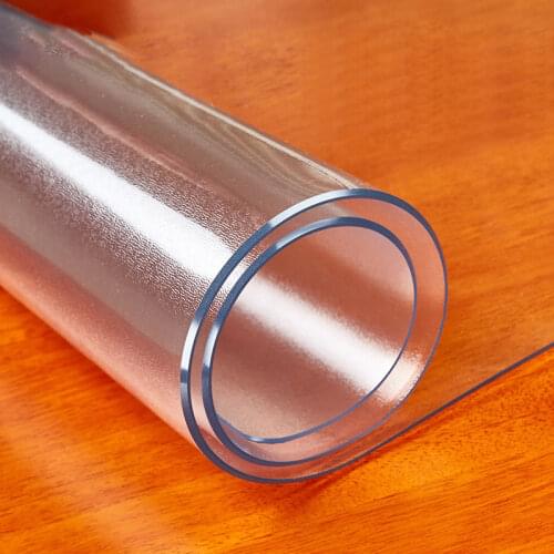 70*140cm Transparent PVC Tablecloth Waterproof Oil Tablecloth Plastic Tablecloth Crystal Table Mat Glass Soft Cloth 1.5mm