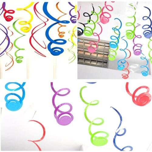 90cm Ceiling Hanging Foil Swirl Decoration Metallic For Wedding Christmas Halloween Birthday Party Decoration ZA5818