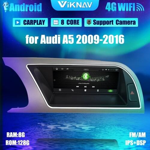 2 din Android car radio DVD multimedia player For Audi A5 2009-2016 auto audio GPS navigation stereo receiver