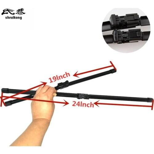 Free shipping stickers Wiper blades for VW Volkswagen Golf 5 6 Mk5 Mk6 (2006-2012) 24"+19" fit push button wiper arms only