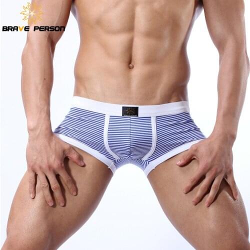 Brave Person Brand Underwear Cotton Lycra Mens Boxer Shorts Knitting Breathable Comfortable Underwears Men Boxers B1001