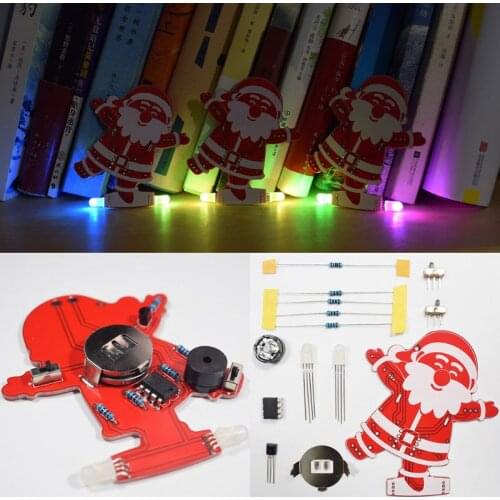 DIY Santa Claus Christmas Tree Decoration Pendant Music Kit LED Electronic Kits