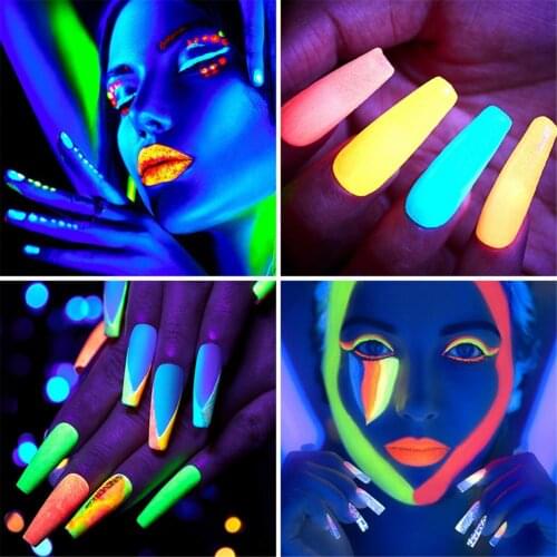 Fluorescent Nail Powder Eyeshadow Powder for Face Body Makeup Lightweight And Durable Easy To Apply