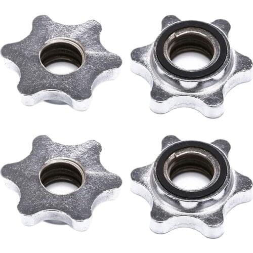 4Pcs 25mm Dumbbell Rod Nut,Spinlock Collars for Plating Barbell Dumbbell Weight Lifting Accessories