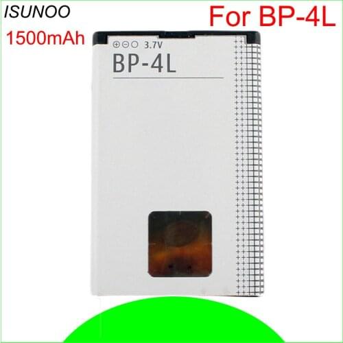 ISUNOO 5pcs/lot BP-4L Battery BP4L BP 4L Batteries For For Nokia N97i E71 E71x E73 E90 E90i N810 1500mAh Batterie Batterij