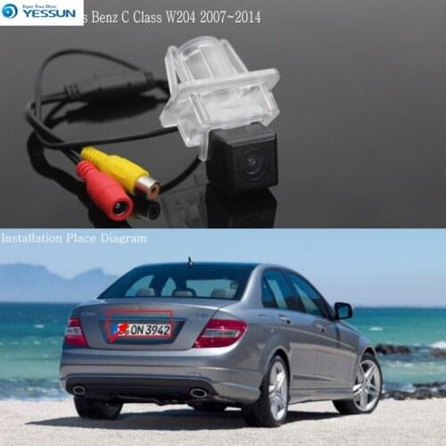YESSUN For Mercedes Benz C Class W204 2007~2014 Reversing Back up Camera Car Parking Camera Rear View Camera HD CCD