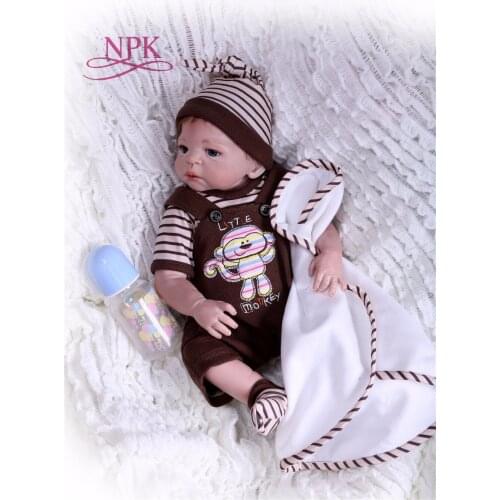 NPK New Arrival 48 cm Silicone Full Body Reborn Doll Real Life Princess Baby Doll For Childrens Day Gift Kid Xmas gif