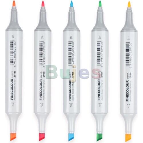 FINECOLOUR Sketch Alcohol Based Ink Marker,EF100,1/6mm,double Head Design Meets Different Painting Needs,Available in 240 colors