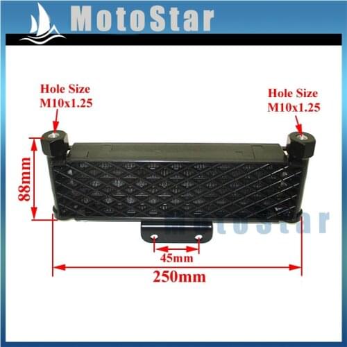 M10 x 1.25 High Flow Radiator Oil Cooler For 125cc 140cc 150cc 160cc Pit Dirt Bike